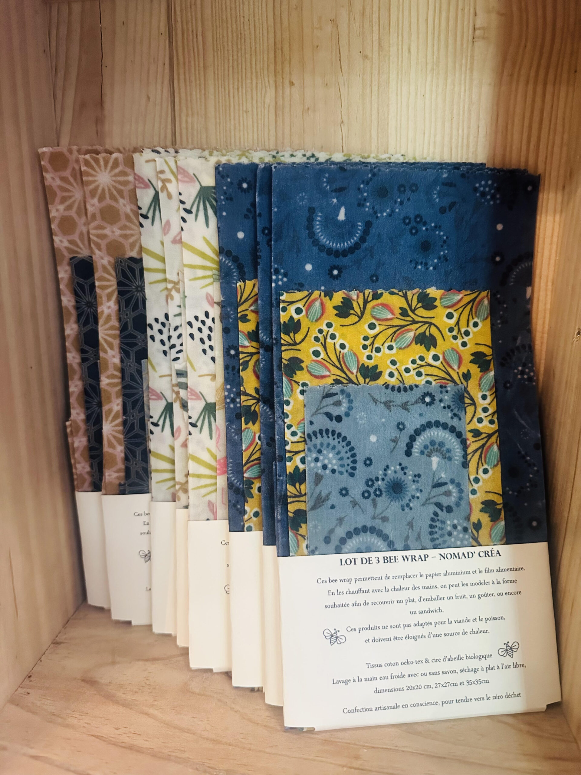 Bee Wrap Lot de 3 Vrac et L